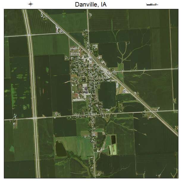 Danville, IA air photo map