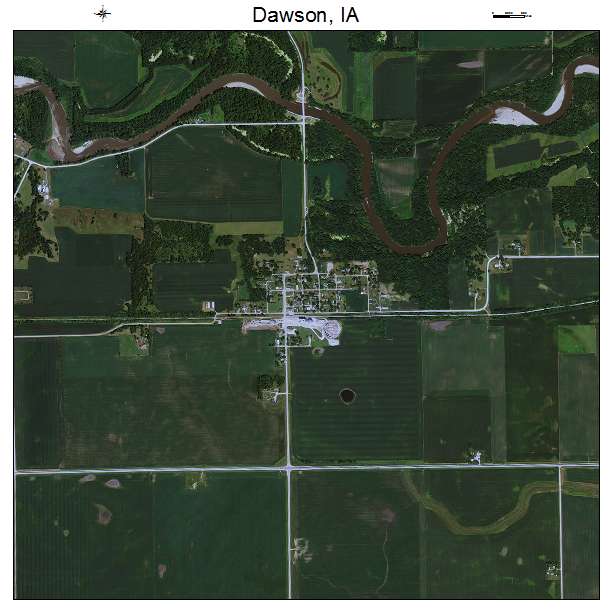 Dawson, IA air photo map