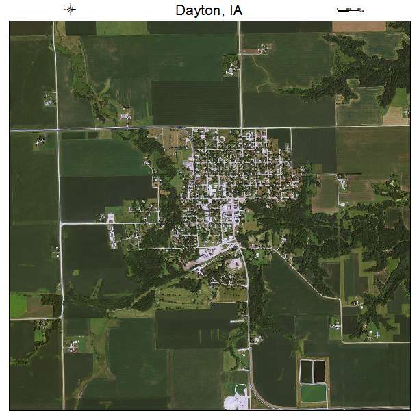 Dayton, IA air photo map