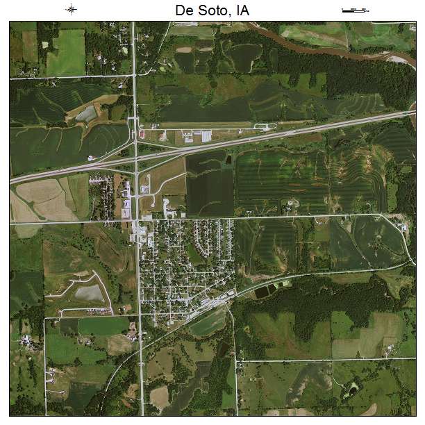 De Soto, IA air photo map