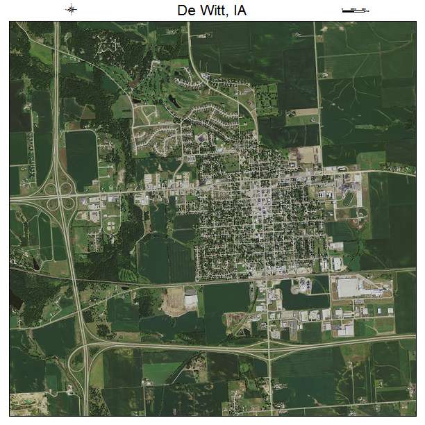 De Witt, IA air photo map
