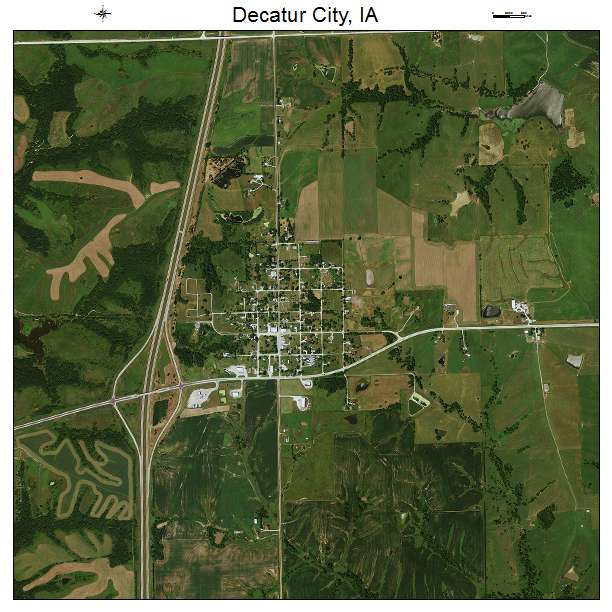 Decatur City, IA air photo map