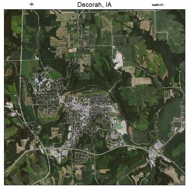 Decorah, IA air photo map