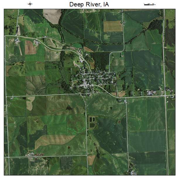 Deep River, IA air photo map