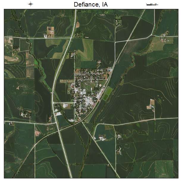 Defiance, IA air photo map