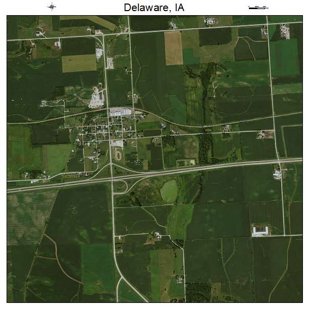 Delaware, IA air photo map