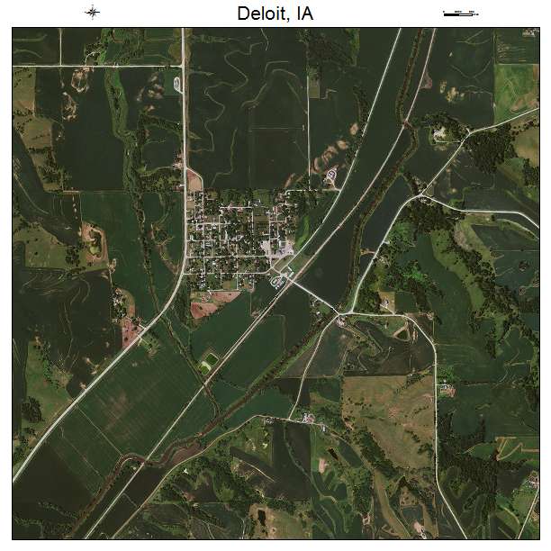 Deloit, IA air photo map