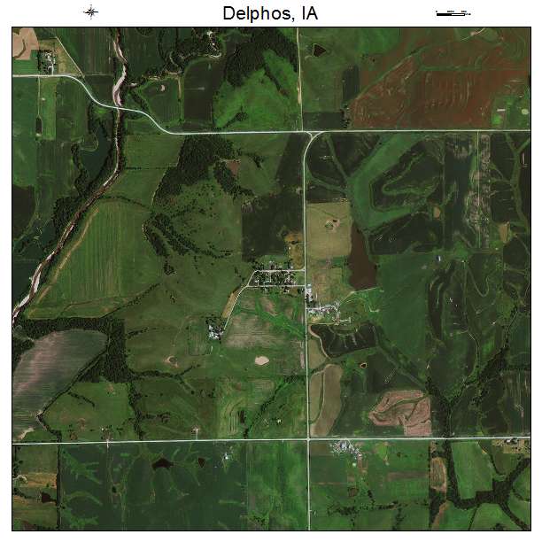 Delphos, IA air photo map