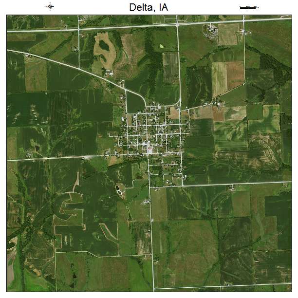 Delta, IA air photo map