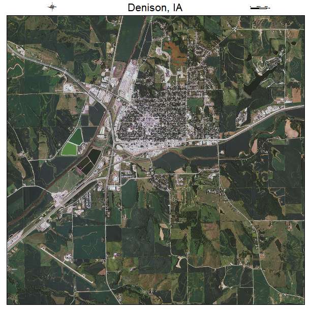 Denison, IA air photo map