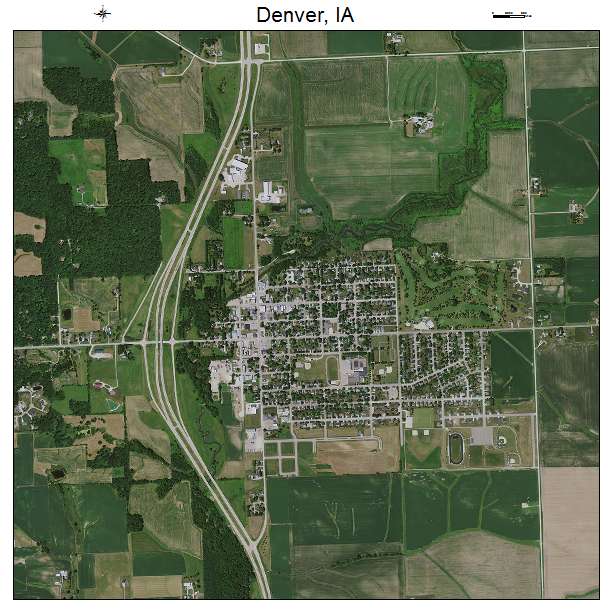 Denver, IA air photo map