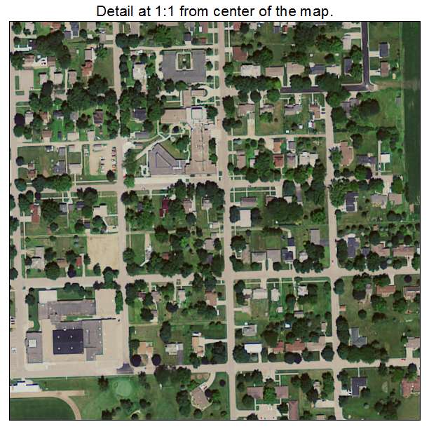 Ackley, Iowa aerial imagery detail