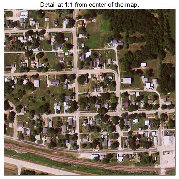 Ainsworth, Iowa aerial imagery detail