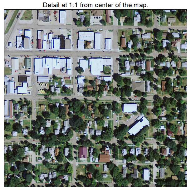 Akron, Iowa aerial imagery detail