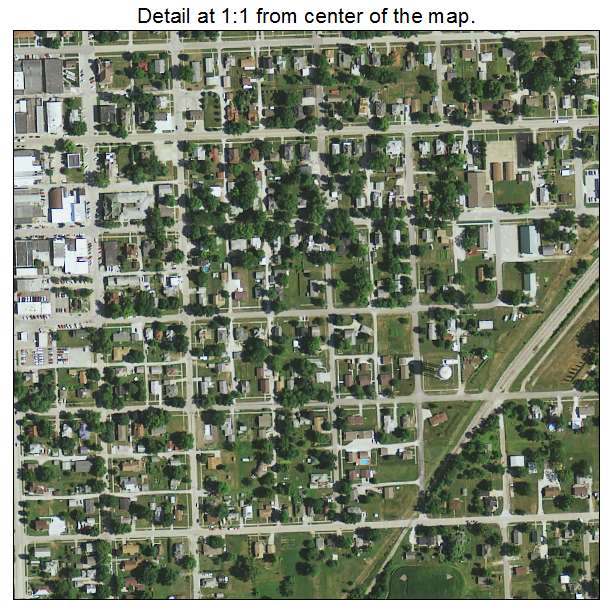 Albia, Iowa aerial imagery detail