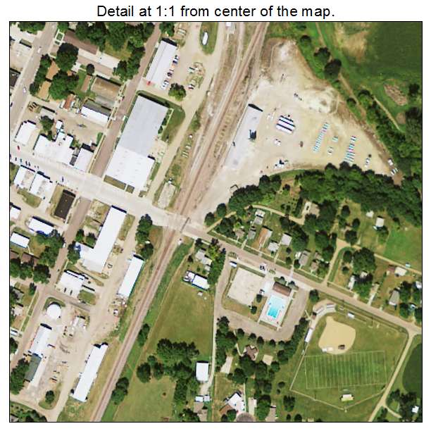 Alton, Iowa aerial imagery detail