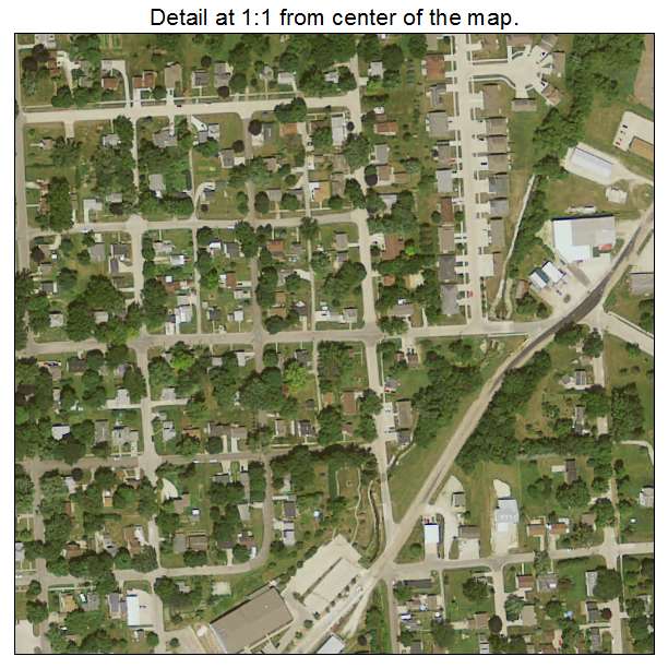 Anamosa, Iowa aerial imagery detail