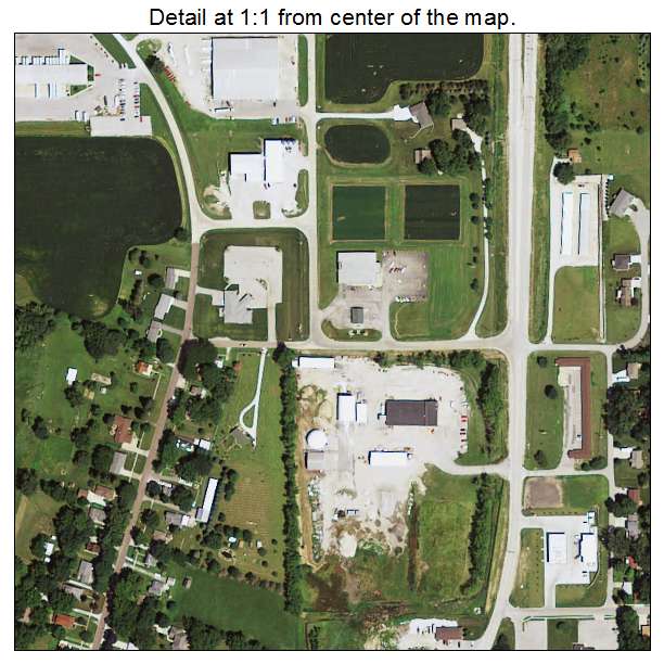 Avoca, Iowa aerial imagery detail