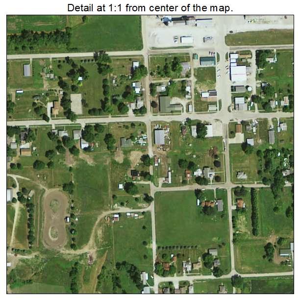 Barnes City, Iowa aerial imagery detail