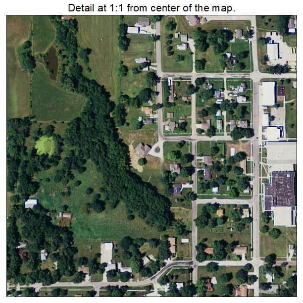 Bedford, Iowa aerial imagery detail