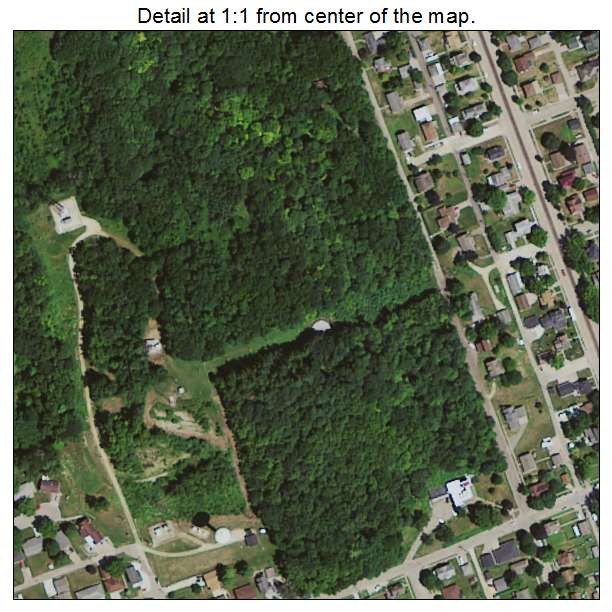 Bellevue, Iowa aerial imagery detail