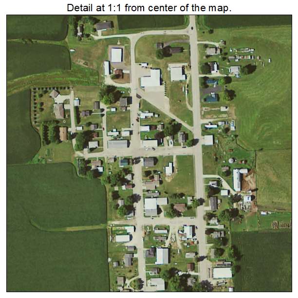 Bernard, Iowa aerial imagery detail