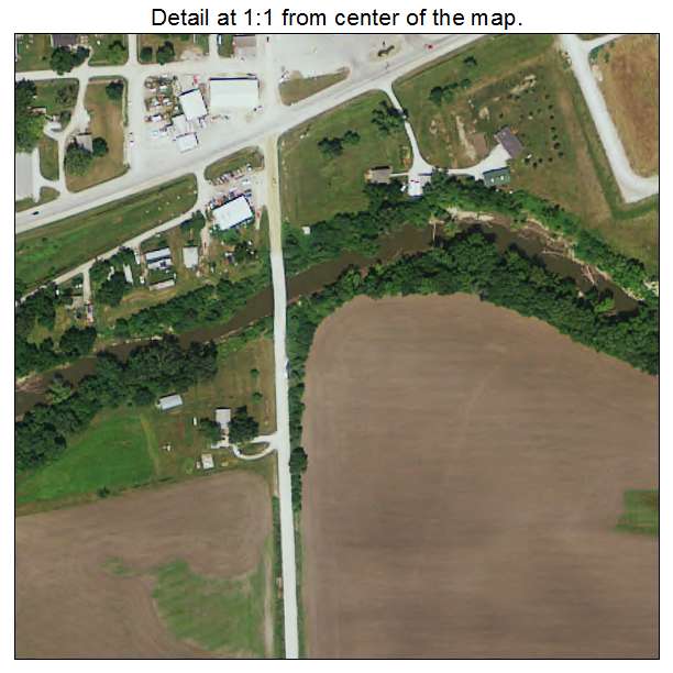 Bevington, Iowa aerial imagery detail