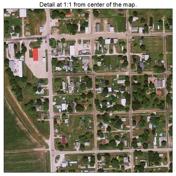 Birmingham, Iowa aerial imagery detail