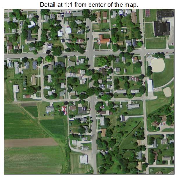 Blairstown, Iowa aerial imagery detail