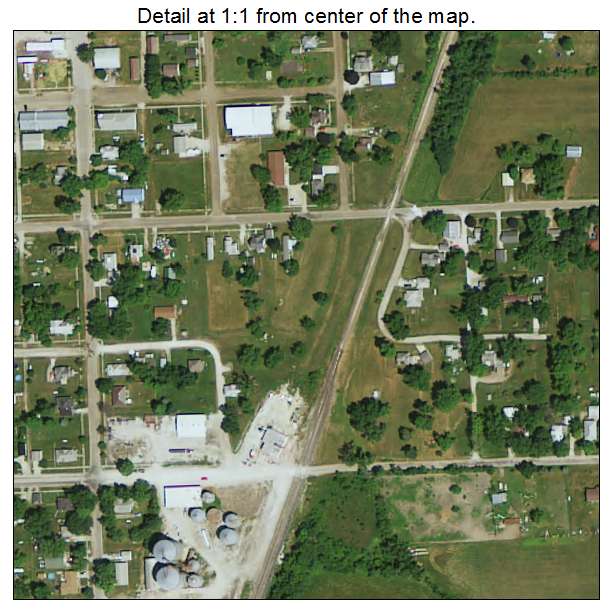 Blakesburg, Iowa aerial imagery detail