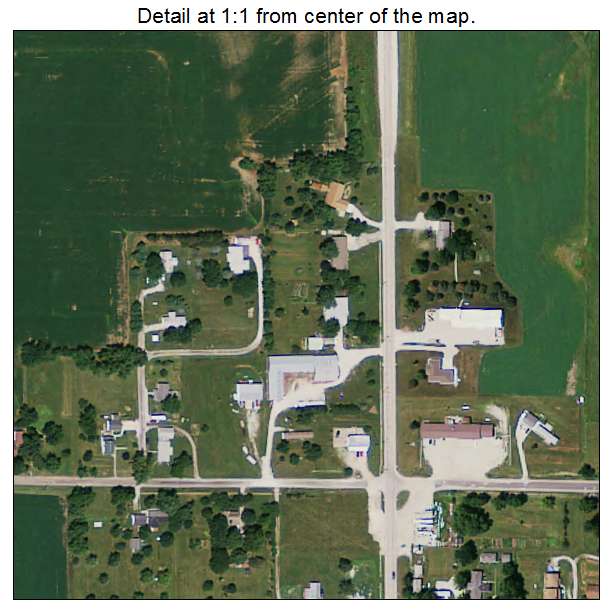 Braddyville, Iowa aerial imagery detail