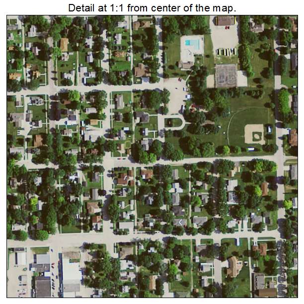 Buffalo Center, Iowa aerial imagery detail