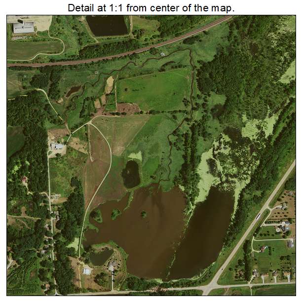 Camanche, Iowa aerial imagery detail