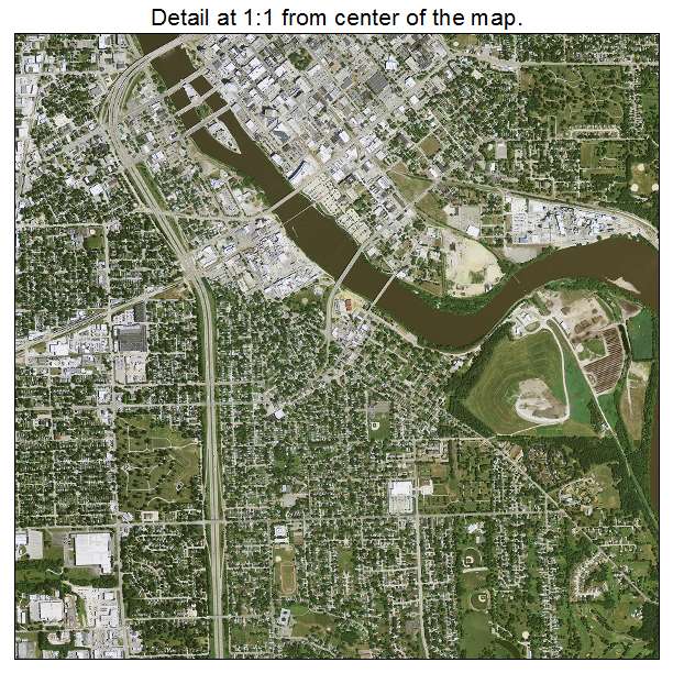 Cedar Rapids, Iowa aerial imagery detail
