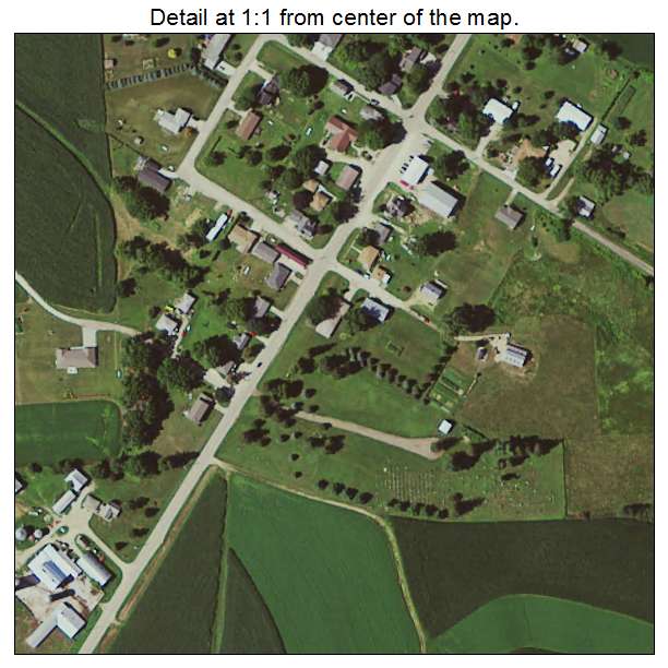 Centralia, Iowa aerial imagery detail