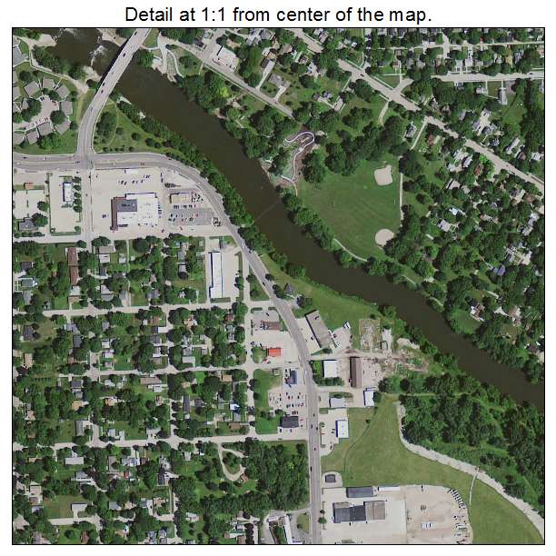 Charles City, Iowa aerial imagery detail