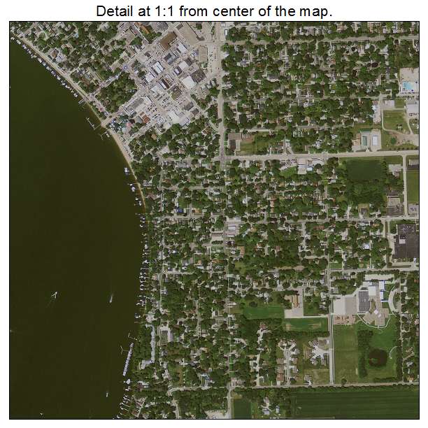 Clear Lake, Iowa aerial imagery detail