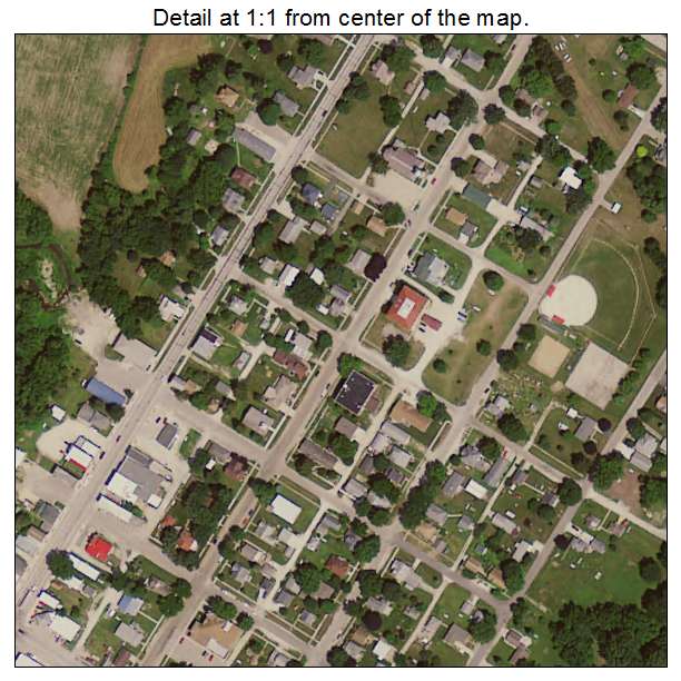 Clermont, Iowa aerial imagery detail
