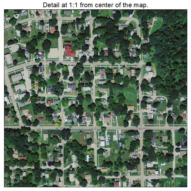 Colfax, Iowa aerial imagery detail