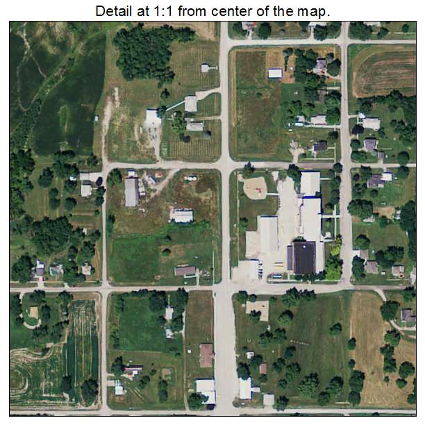 College Springs, Iowa aerial imagery detail