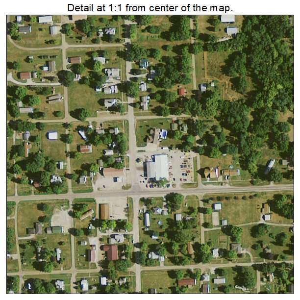 Columbus City, Iowa aerial imagery detail