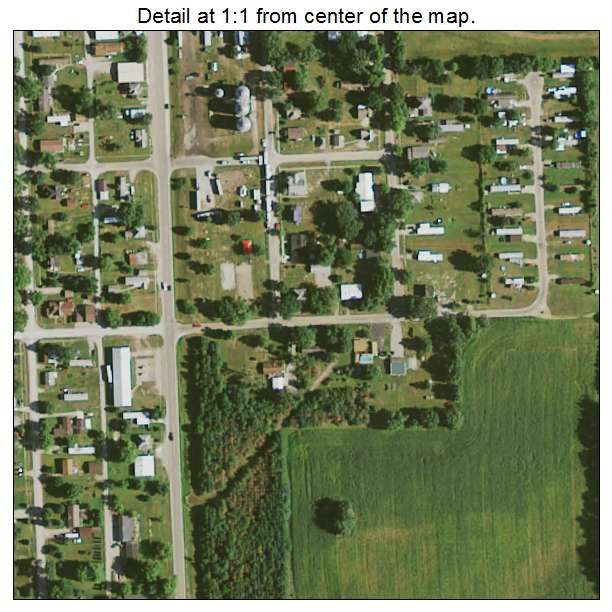 Conesville, Iowa aerial imagery detail