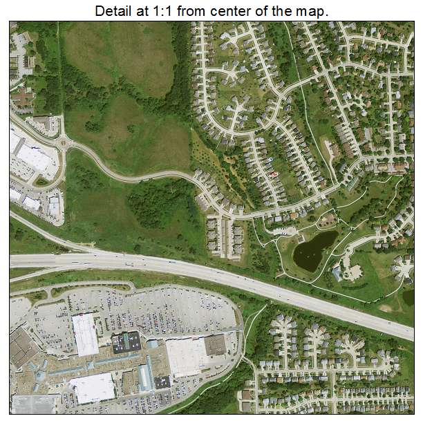 Coralville, Iowa aerial imagery detail