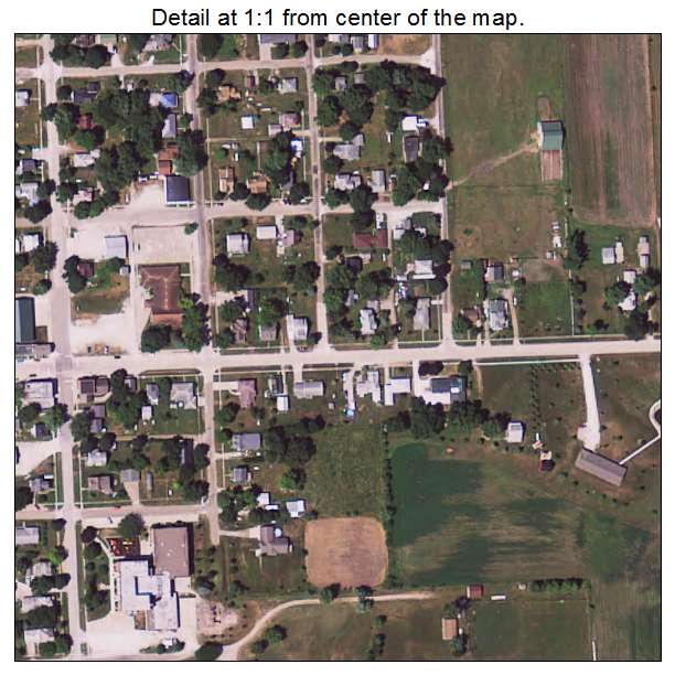 Crawfordsville, Iowa aerial imagery detail