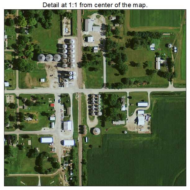 Dana, Iowa aerial imagery detail