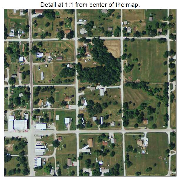 Decatur City, Iowa aerial imagery detail