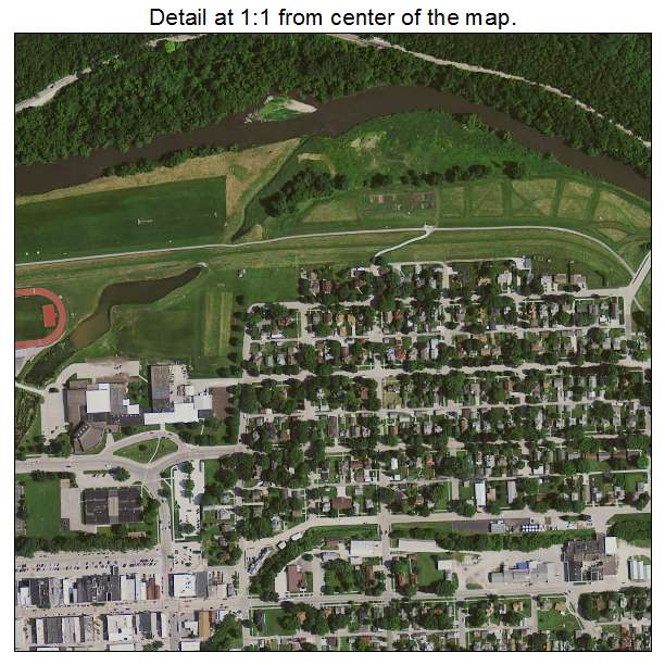 Decorah, Iowa aerial imagery detail