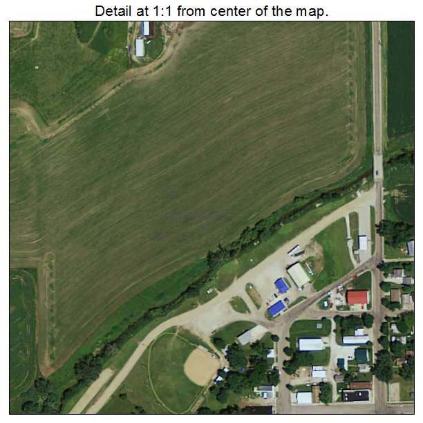 Dedham, Iowa aerial imagery detail
