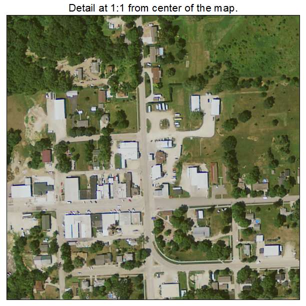 Delhi, Iowa aerial imagery detail