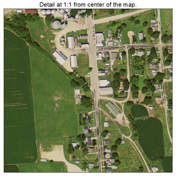 Delmar, Iowa aerial imagery detail